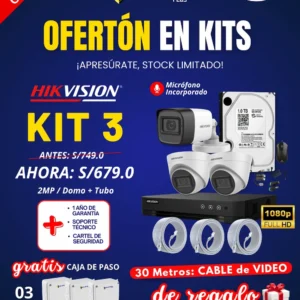 KIT 3 HIKVISION